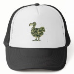 Camouflage Dodo Bird Silhouette hats