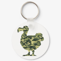 Camouflage Dodo Bird Silhouette keychains by evrose Camouflage Dodo Bird Silhouette keychains