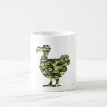 Camouflage Dodo Bird Silhouette mugs