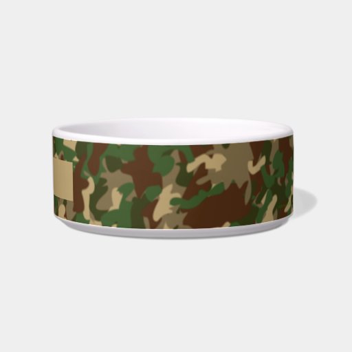 Camouflage Dog Bowl Personalized Add Your Name Zazzle