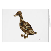 Camouflage Duck Silhouette Card