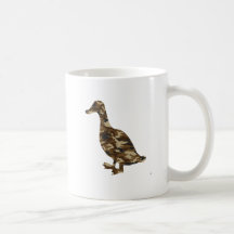 Camouflage Duck Silhouette Coffee Mugs