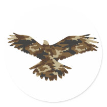 Camouflage Eagle Silhouette stickers