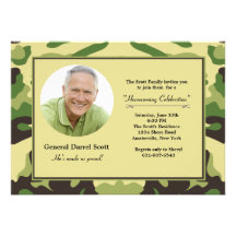 Camouflage Frame - Photo Military Invitation