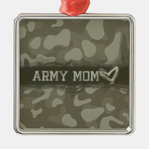 Camouflage Grunge Army Mom  Ornament