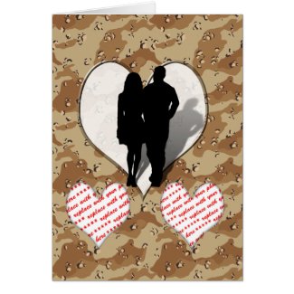 ♥ Camouflage Heart ♥ card