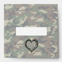 Camouflage Heart Envelope