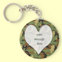 Camouflage Heart keychains