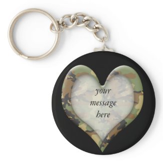 Camouflage Heart keychain