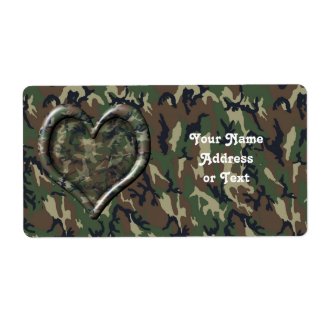 Camouflage Heart label