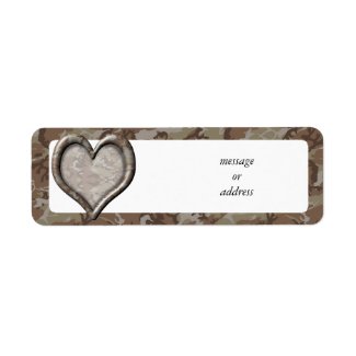Camouflage Heart label