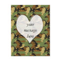 Camouflage Heart postcards by LovesMe_LovesMeNot Camouflage Heart postcards