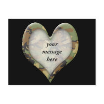 Camouflage Heart postcards by LovesMe_LovesMeNot Camouflage Heart postcards