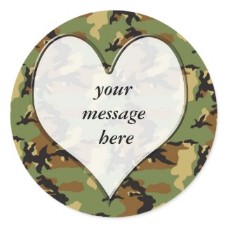Camouflage Heart sticker