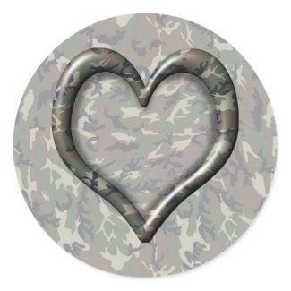 Camouflage Heart sticker