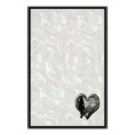Camouflage Heart - Woman Missing Man (w/Text) Stationery Design
