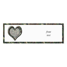 Camouflage Heart - Woodland Business Card