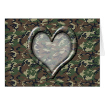 Camouflage Heart - Woodland Cards