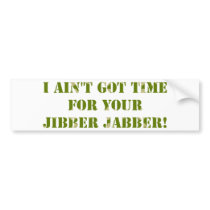 Camouflage Jibber Jabber Bumper Sticker