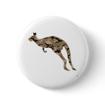 Camouflage Kangaroo Silhouette Buttons