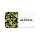 Camouflage Khaki Commando Game Adhesive Labels