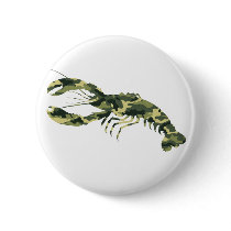 Camouflage Lobster Silhouette buttons