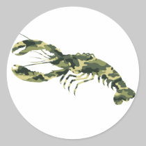 Camouflage Lobster Silhouette stickers