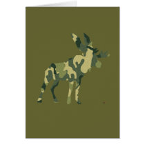 Camouflage Moose Silhouette Cards
