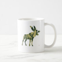 Camouflage Moose Silhouette mugs