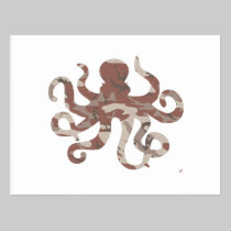 Camouflage Octopus Silhouette postcards