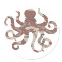 Camouflage Octopus Silhouette stickers by evrose Camouflage Octopus Silhouette stickers