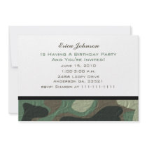 Camouflage Party Invitations