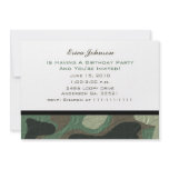 camouflage party invitations, camo invitations,