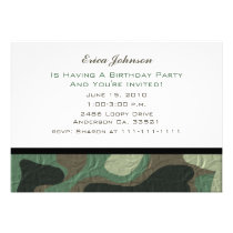 Camouflage Party Invitations invitations