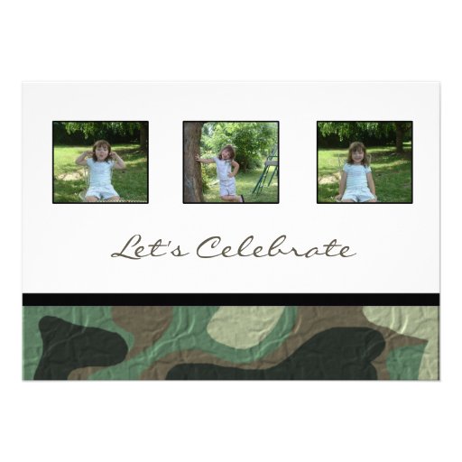 Camouflage Party Invitations