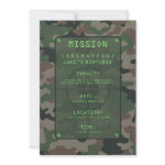 Camouflage Party Theme Custom Invitation
