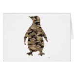 Camouflage Penguin Silhouette cards