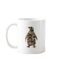 Camouflage Penguin Silhouette mugs