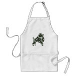 Camouflage Poodle Silhouette aprons