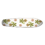 Camouflage Retro Flowers Skateboard