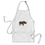 Camouflage Rhinoceros Silhouette aprons