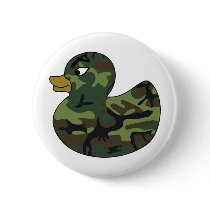 Camouflage Rubber Duck Button