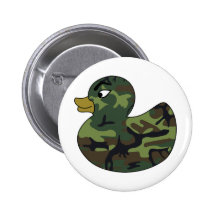 Camouflage Rubber Duck Button