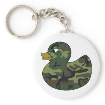 Camouflage Rubber Duck Keychains
