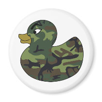 Camouflage Rubber Duck Refrigerator Magnet