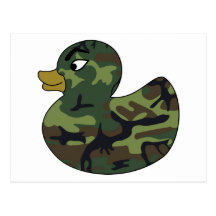 Camouflage Rubber Duck Postcards