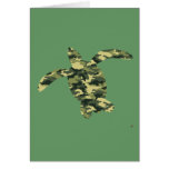 Camouflage Sea Turtle Silhouette cards
