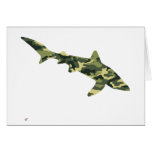 Camouflage Shark Silhouette cards