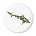 Camouflage Shark Silhouette magnets