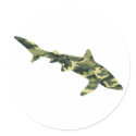 Camouflage Shark Silhouette stickers